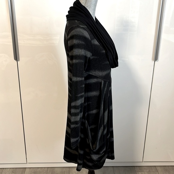 KENSIE Slouchy Long Sleeve Dress Cowl Neck Oversized Pocket, Size L - Picture 4 of 7